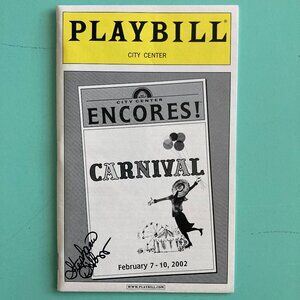 Stephanie D'Abruzzo (only) Signed Playbill Carnival Encores Anne Hathaway 2002